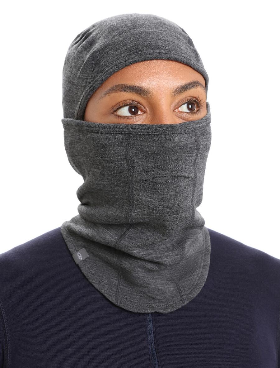 Opaski Icebreaker Unisex Merino Apex Balaclava Damskie Czarne Szare | PL 1481JPQJ